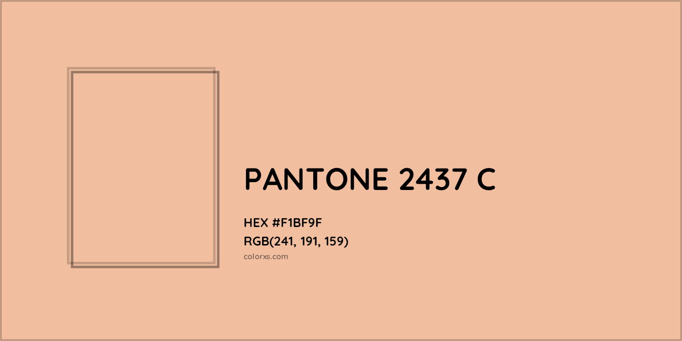 HEX #F1BF9F PANTONE 2437 C CMS Pantone PMS - Color Code