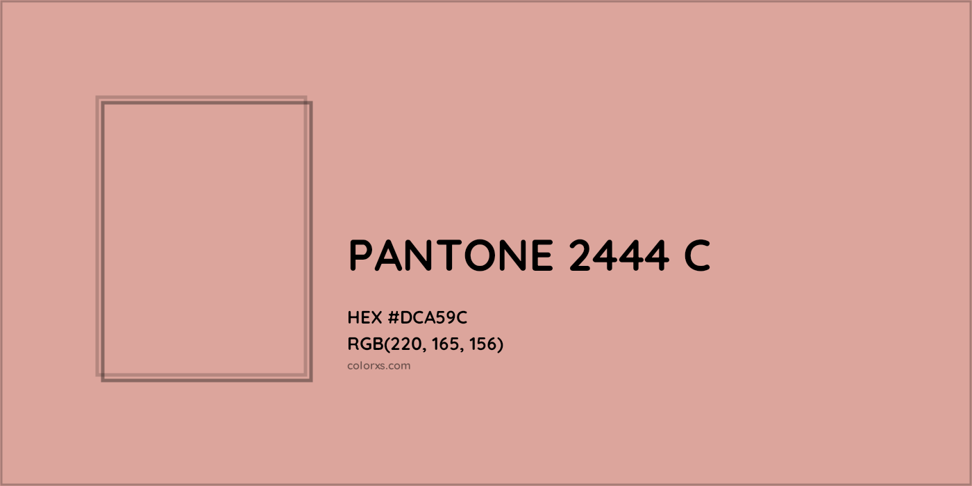 HEX #DCA59C PANTONE 2444 C CMS Pantone PMS - Color Code