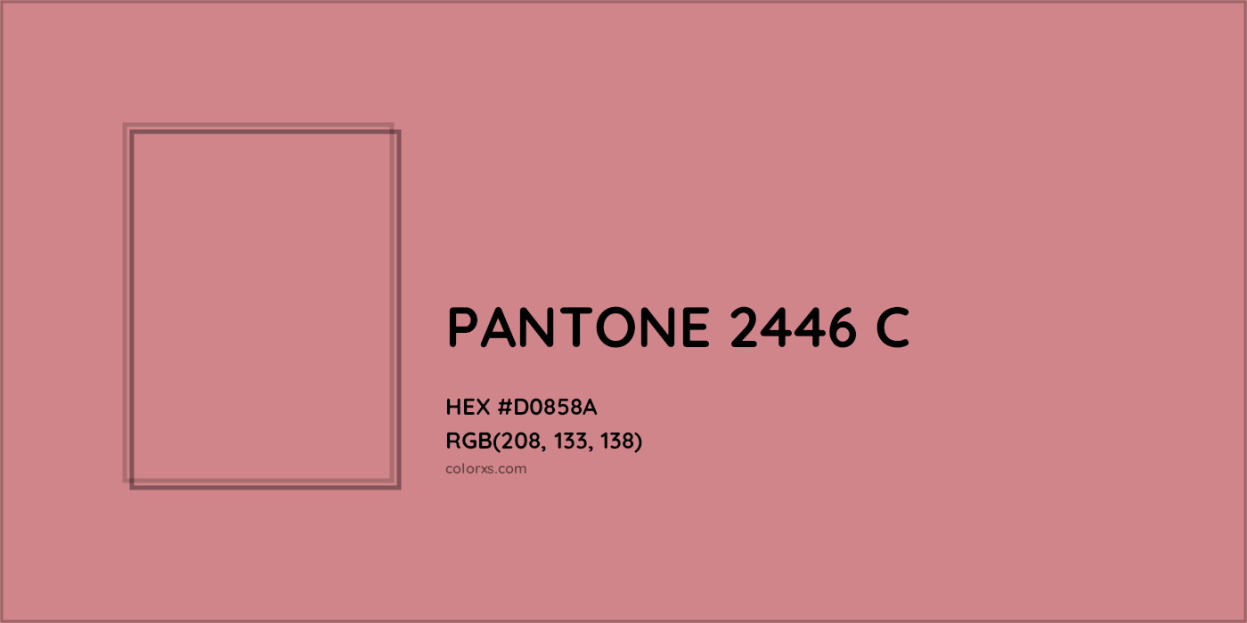 HEX #D0858A PANTONE 2446 C CMS Pantone PMS - Color Code
