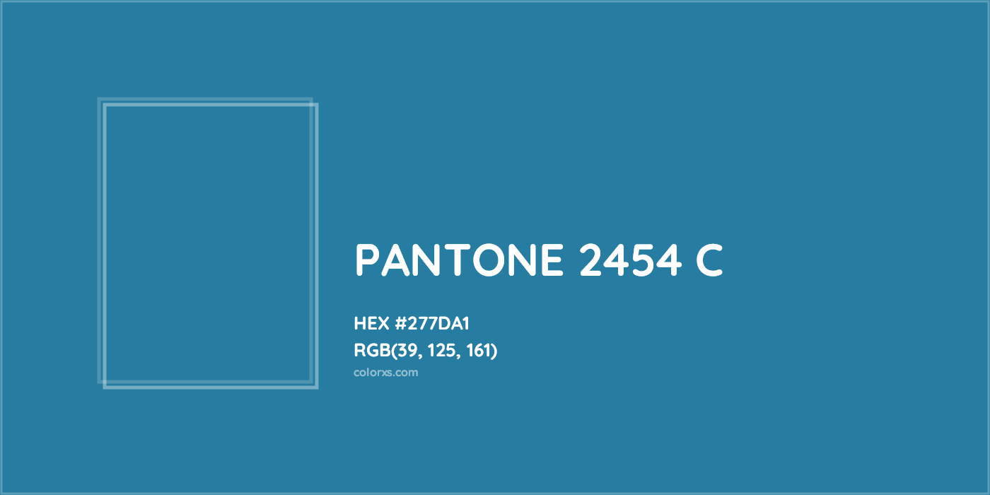 HEX #277DA1 PANTONE 2454 C CMS Pantone PMS - Color Code