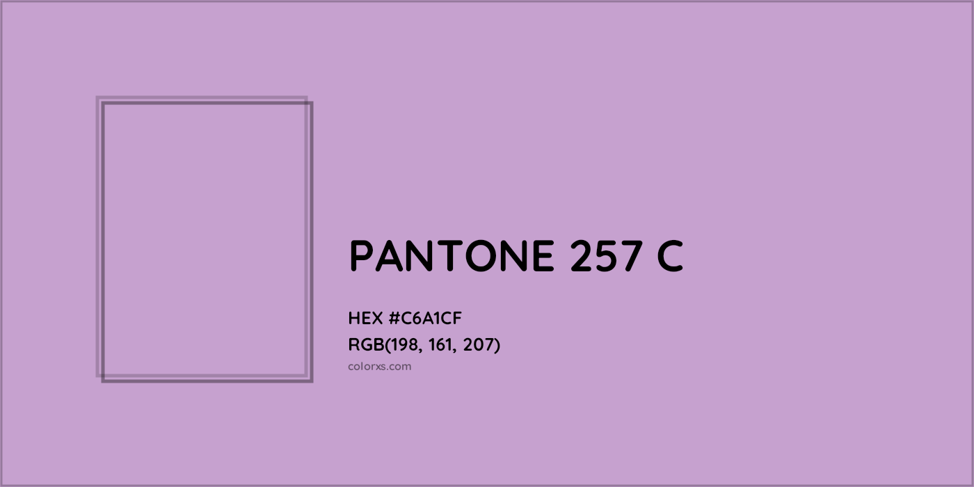 HEX #C6A1CF PANTONE 257 C CMS Pantone PMS - Color Code