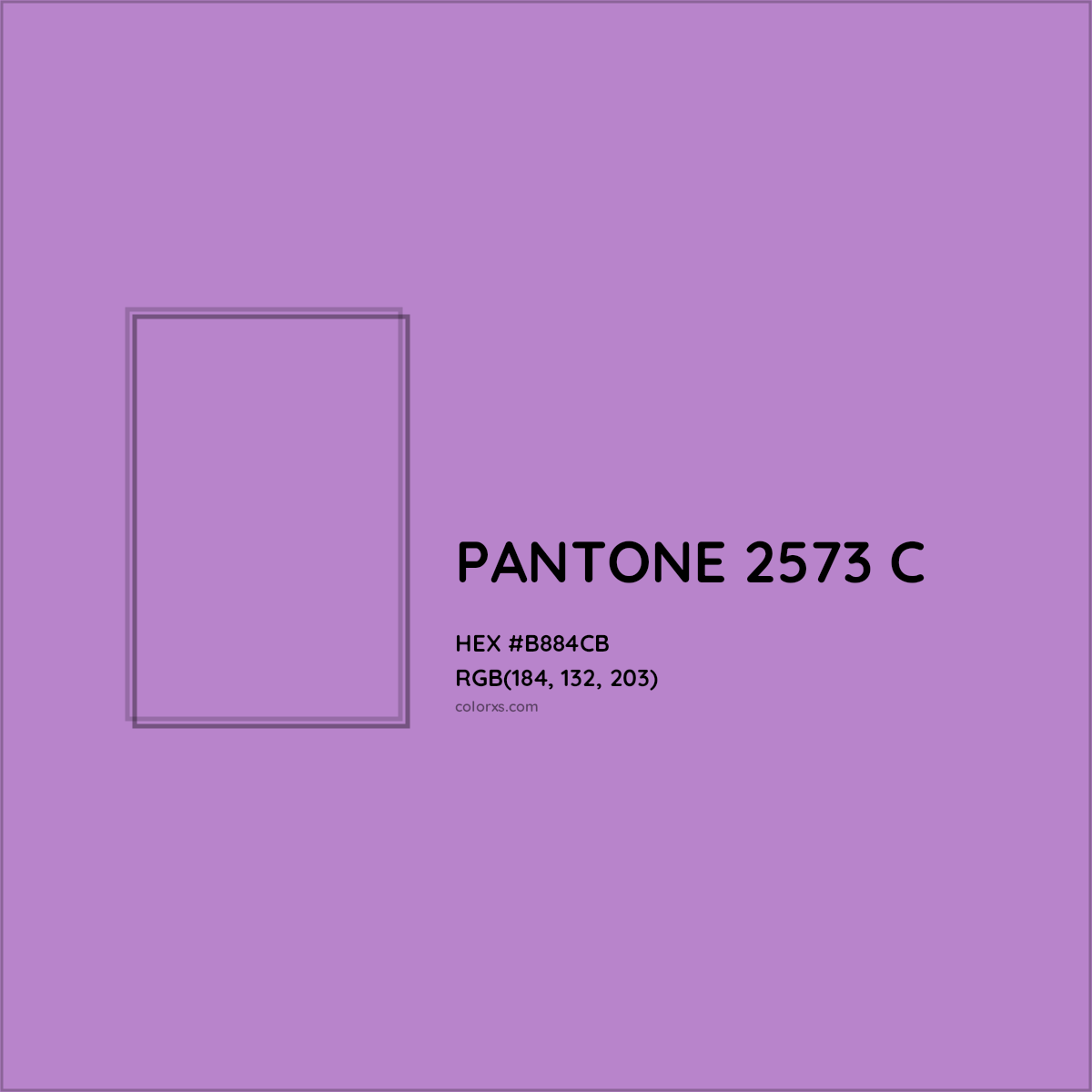 HEX #B884CB PANTONE 2573 C CMS Pantone PMS - Color Code