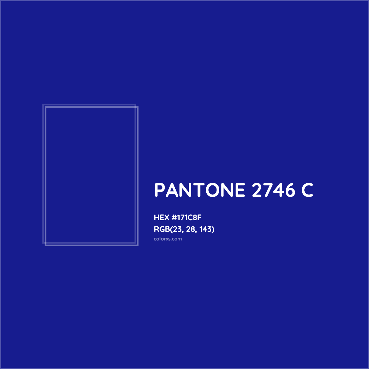 HEX #171C8F PANTONE 2746 C CMS Pantone PMS - Color Code