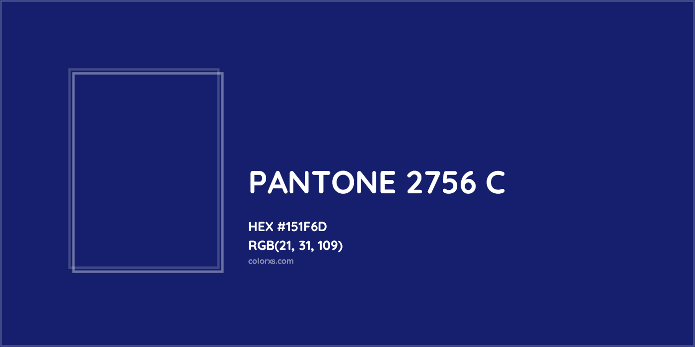 HEX #151F6D PANTONE 2756 C CMS Pantone PMS - Color Code