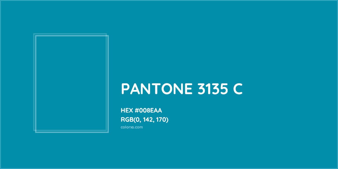 HEX #008EAA PANTONE 3135 C CMS Pantone PMS - Color Code