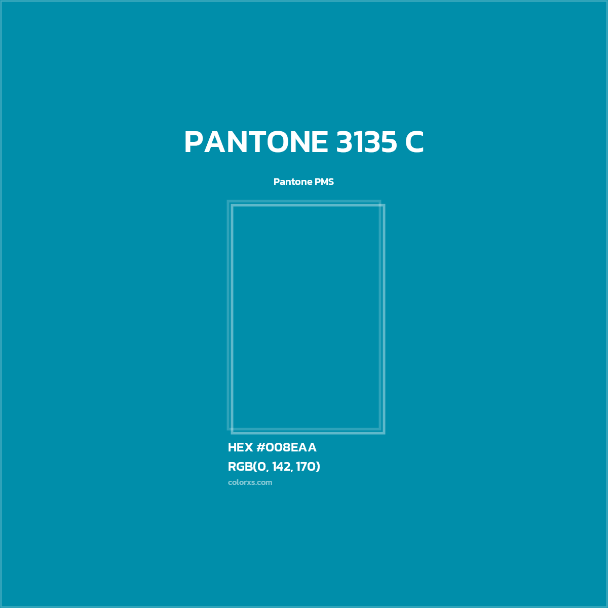 HEX #008EAA PANTONE 3135 C CMS Pantone PMS - Color Code