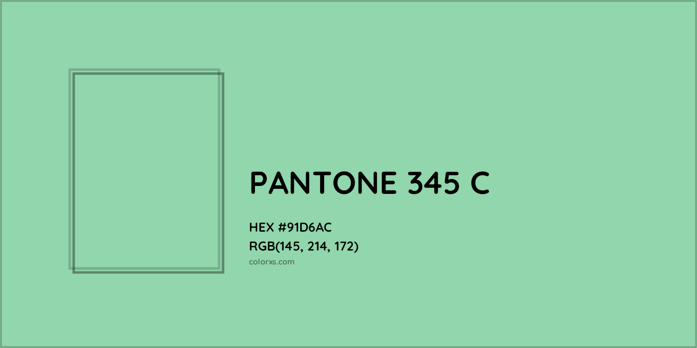 HEX #91D6AC PANTONE 345 C CMS Pantone PMS - Color Code
