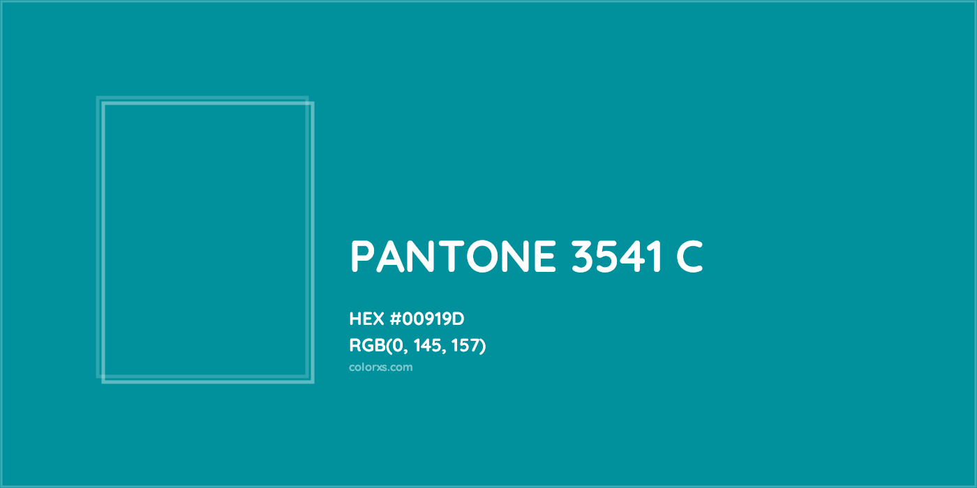 HEX #00919D PANTONE 3541 C CMS Pantone PMS - Color Code