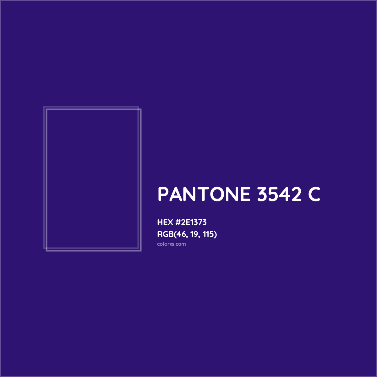 HEX #2E1373 PANTONE 3542 C CMS Pantone PMS - Color Code