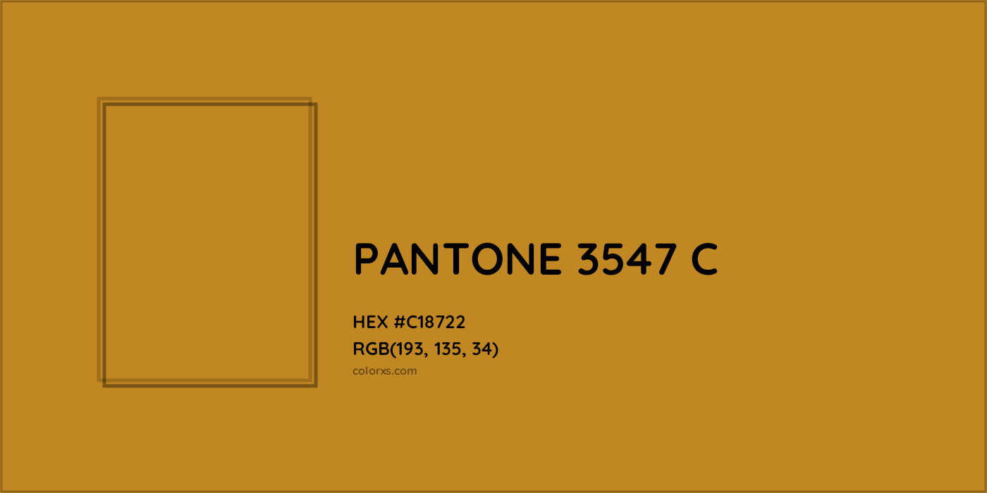HEX #C18722 PANTONE 3547 C CMS Pantone PMS - Color Code
