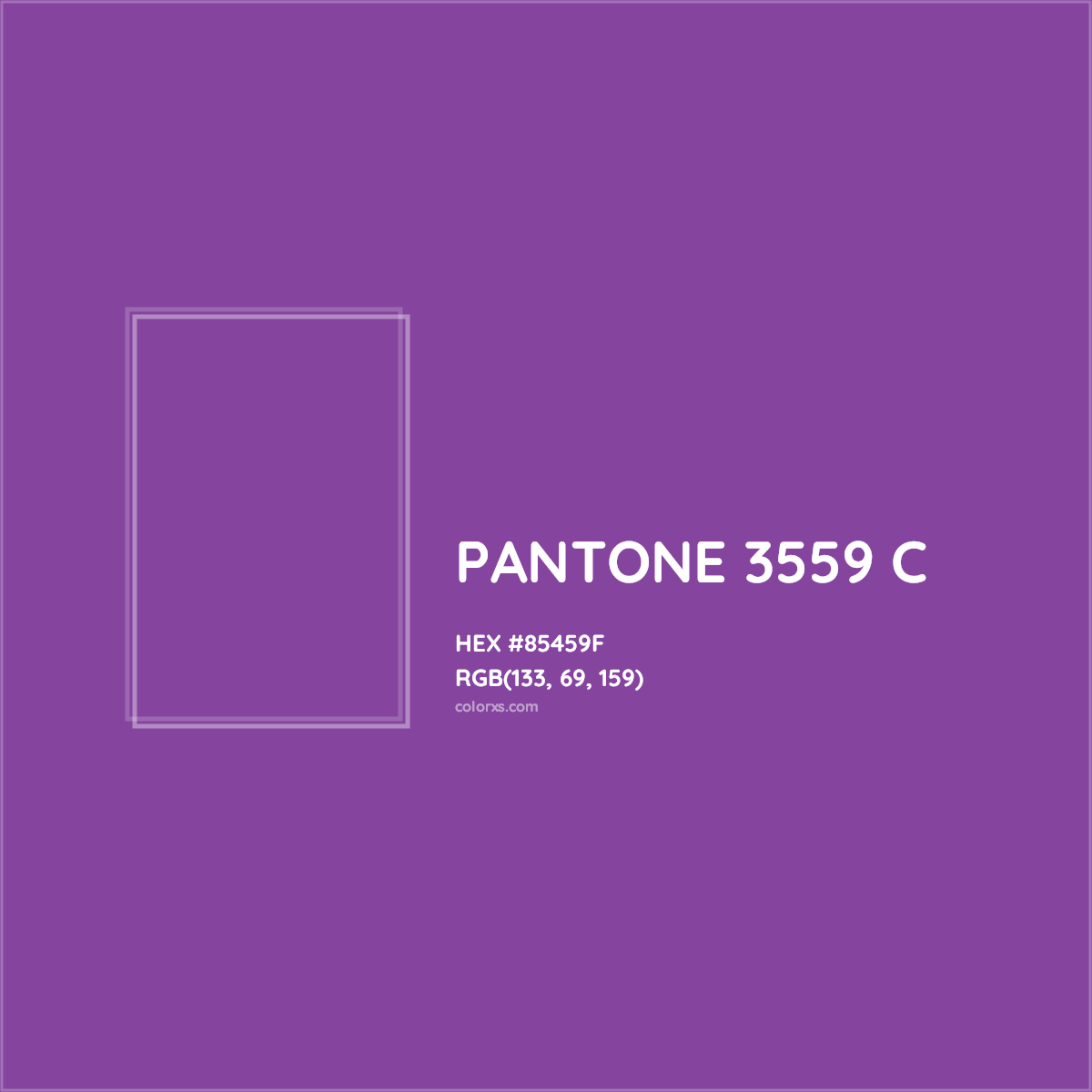 HEX #85459F PANTONE 3559 C CMS Pantone PMS - Color Code