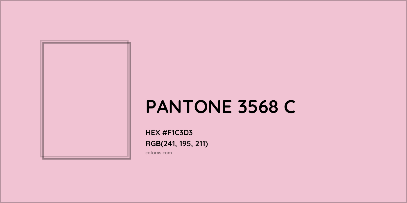 HEX #F1C3D3 PANTONE 3568 C CMS Pantone PMS - Color Code