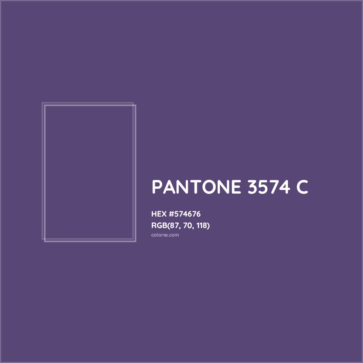 HEX #574676 PANTONE 3574 C CMS Pantone PMS - Color Code