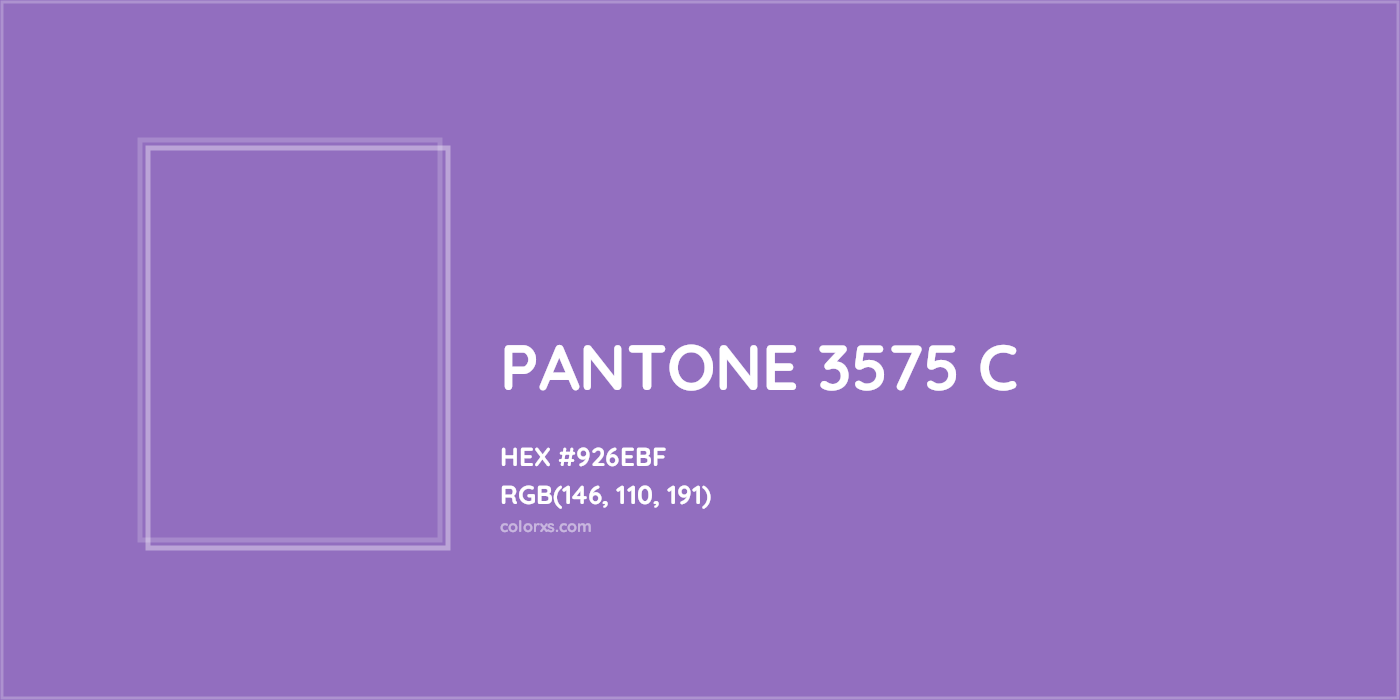 HEX #926EBF PANTONE 3575 C CMS Pantone PMS - Color Code