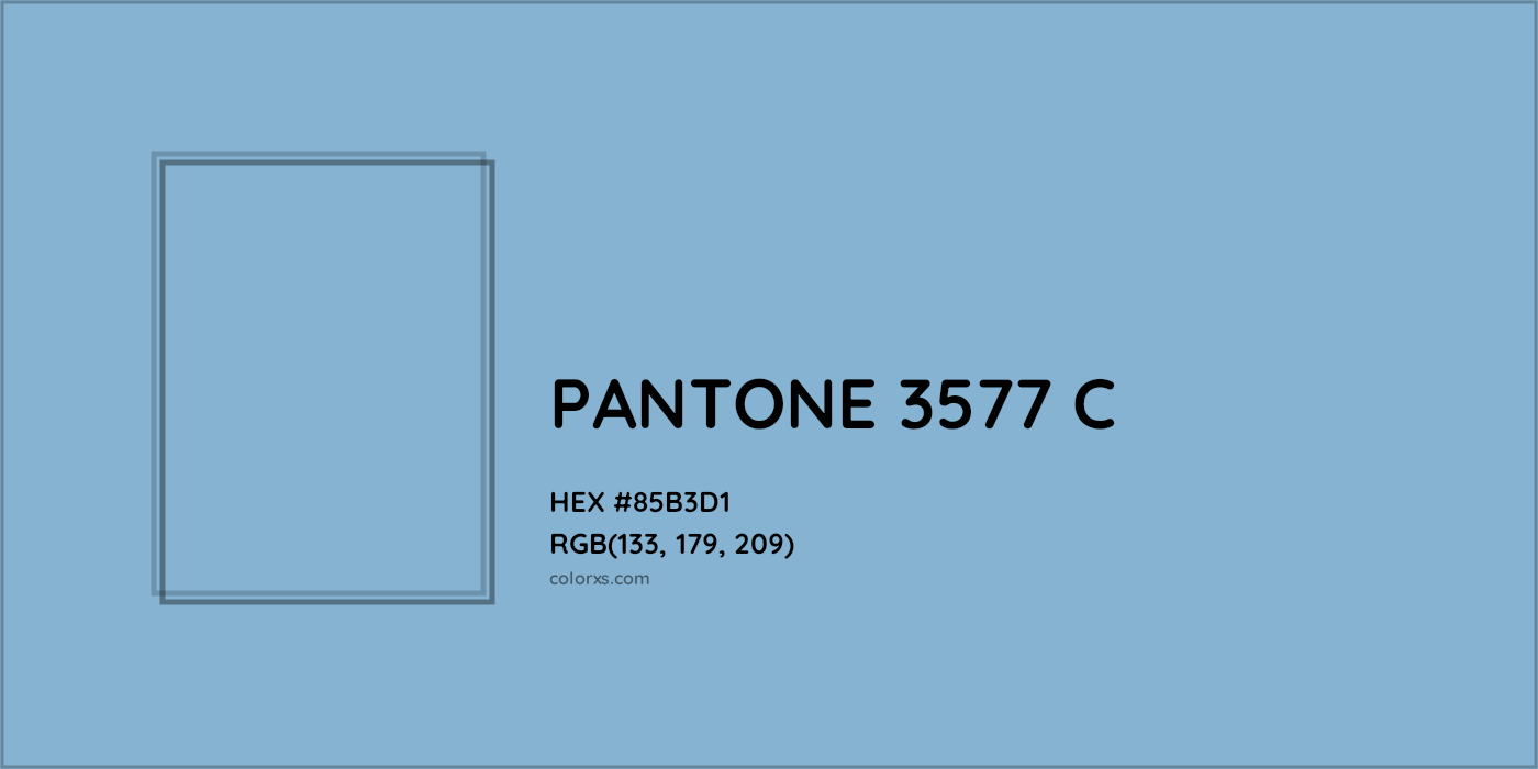 HEX #85B3D1 PANTONE 3577 C CMS Pantone PMS - Color Code