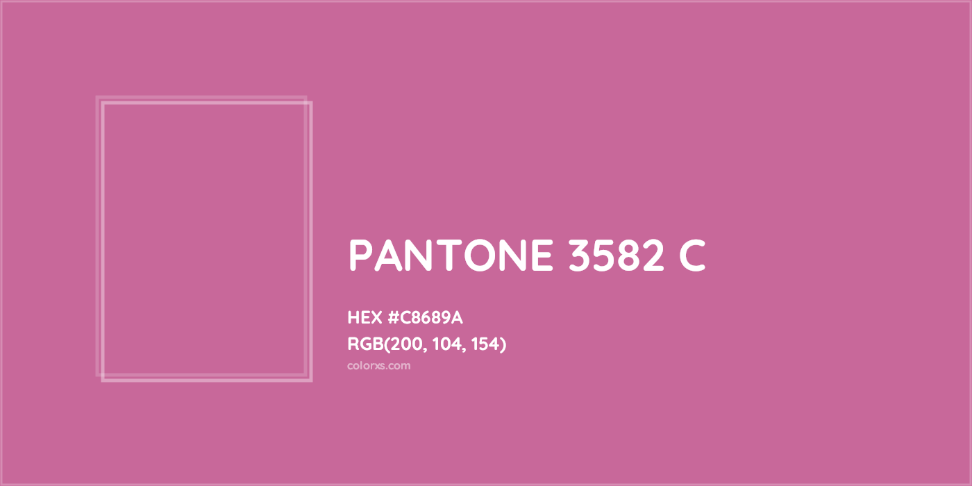 HEX #C8689A PANTONE 3582 C CMS Pantone PMS - Color Code