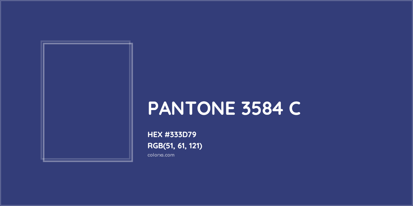 HEX #333D79 PANTONE 3584 C CMS Pantone PMS - Color Code