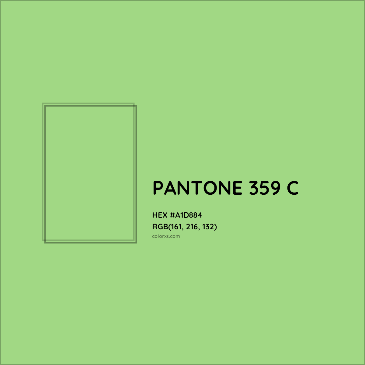 HEX #A1D884 PANTONE 359 C CMS Pantone PMS - Color Code