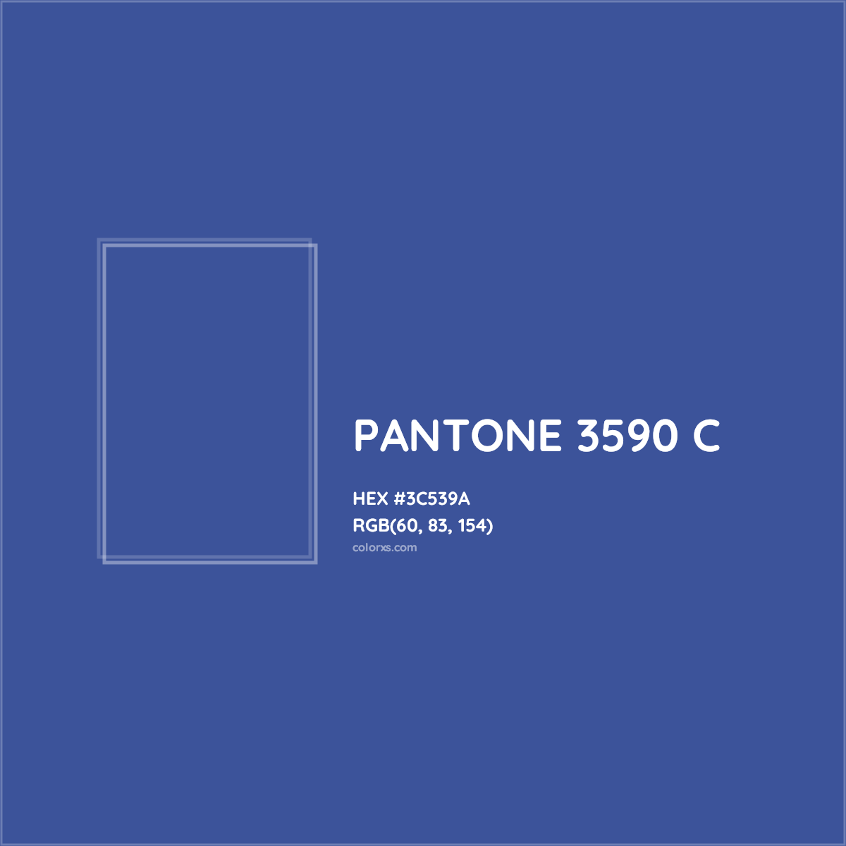 HEX #3C539A PANTONE 3590 C CMS Pantone PMS - Color Code