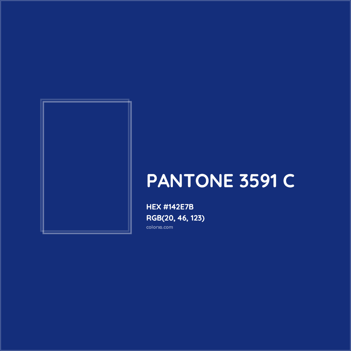 HEX #142E7B PANTONE 3591 C CMS Pantone PMS - Color Code