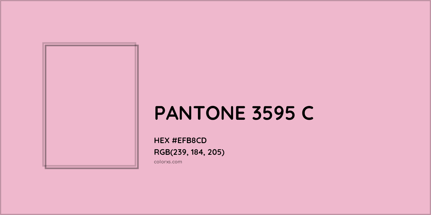 HEX #EFB8CD PANTONE 3595 C CMS Pantone PMS - Color Code
