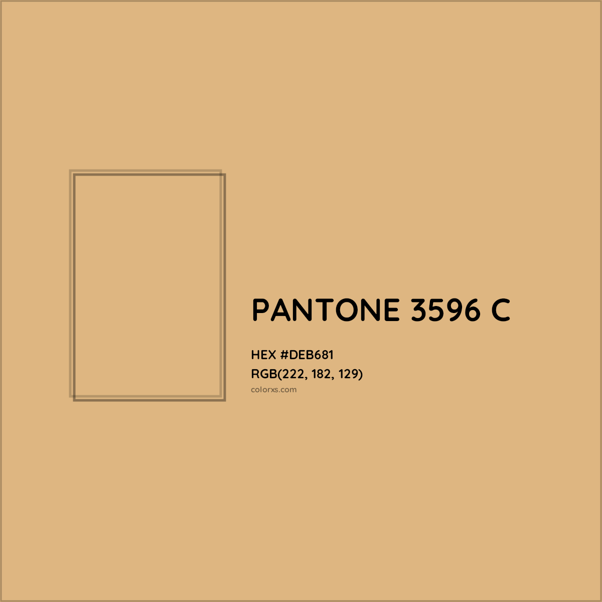 HEX #DEB681 PANTONE 3596 C CMS Pantone PMS - Color Code