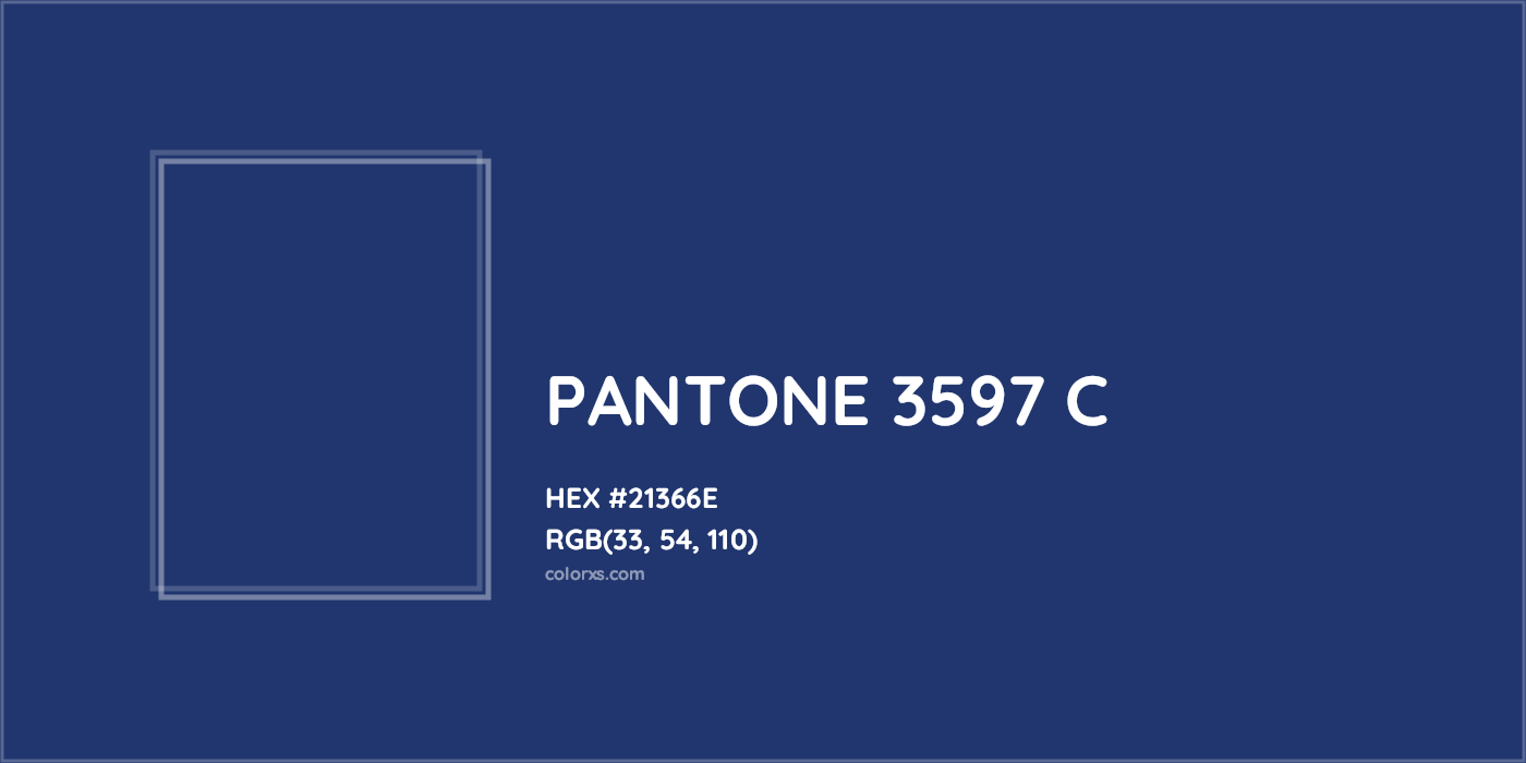 HEX #21366E PANTONE 3597 C CMS Pantone PMS - Color Code
