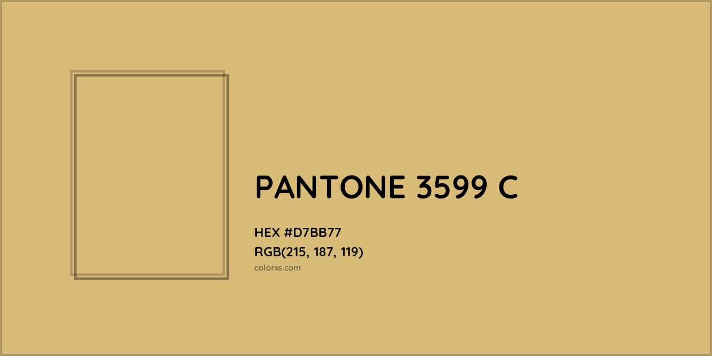 HEX #D7BB77 PANTONE 3599 C CMS Pantone PMS - Color Code