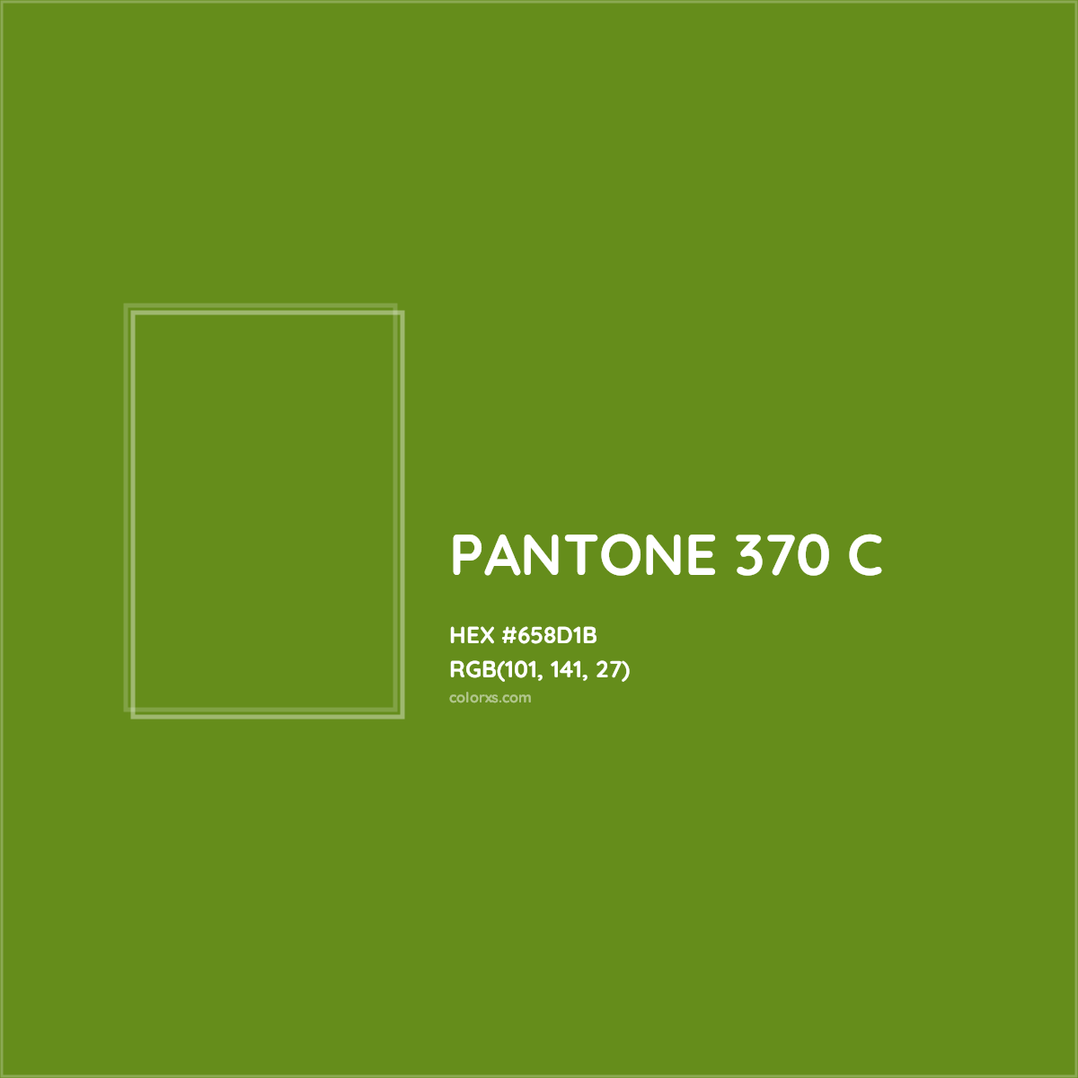 HEX #658D1B PANTONE 370 C CMS Pantone PMS - Color Code