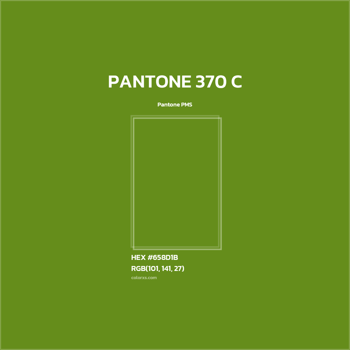 HEX #658D1B PANTONE 370 C CMS Pantone PMS - Color Code