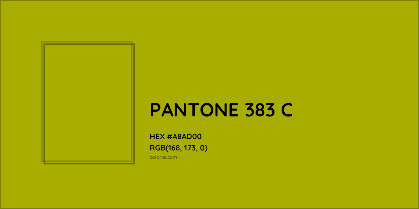 HEX #A8AD00 PANTONE 383 C CMS Pantone PMS - Color Code