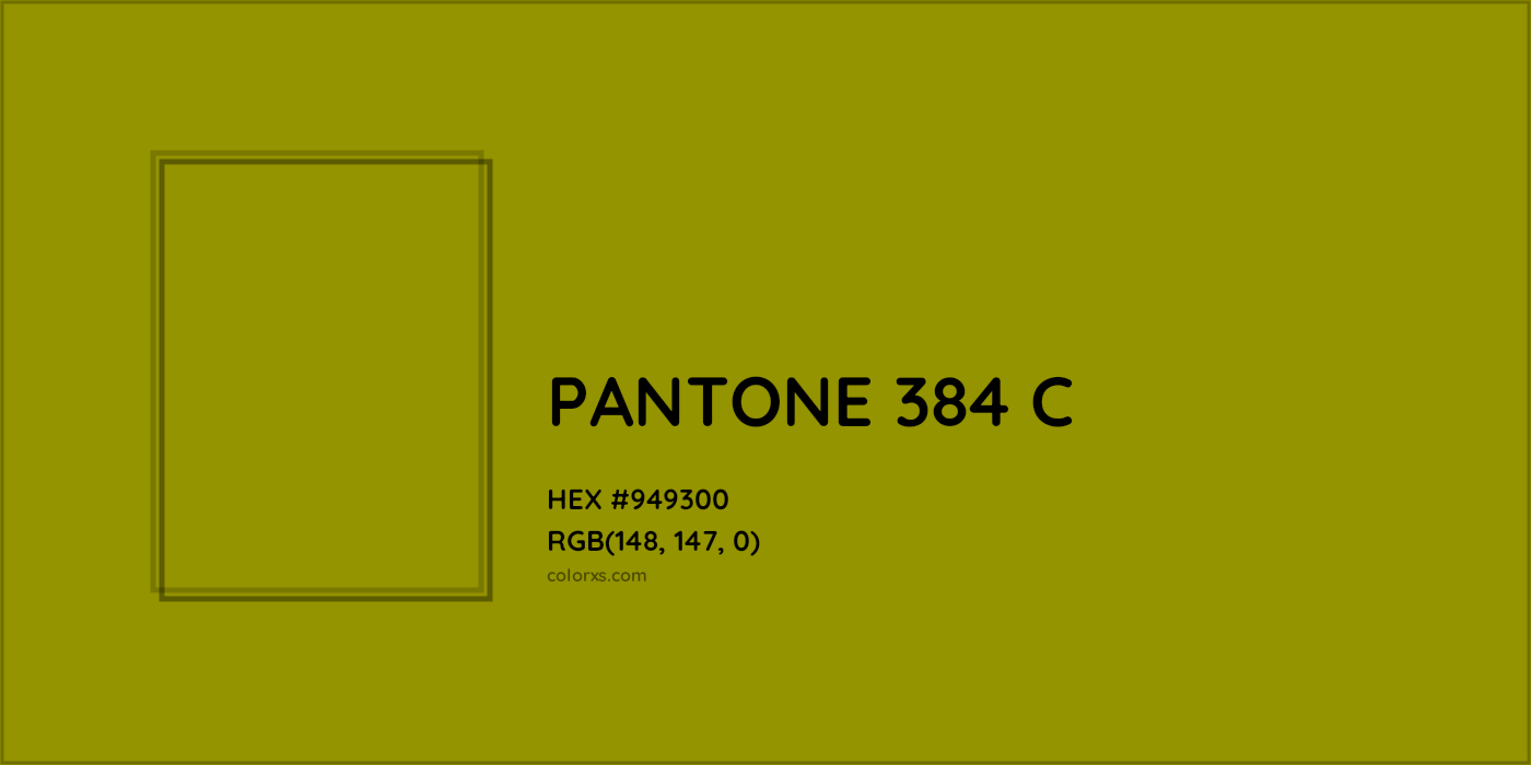 HEX #949300 PANTONE 384 C CMS Pantone PMS - Color Code