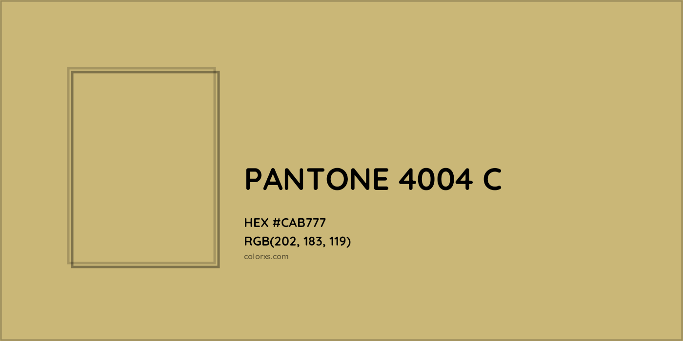 HEX #CAB777 PANTONE 4004 C CMS Pantone PMS - Color Code