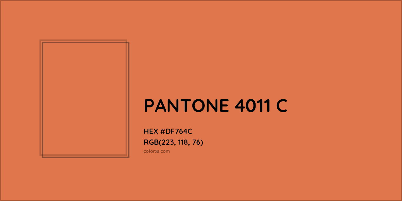 HEX #DF764C PANTONE 4011 C CMS Pantone PMS - Color Code