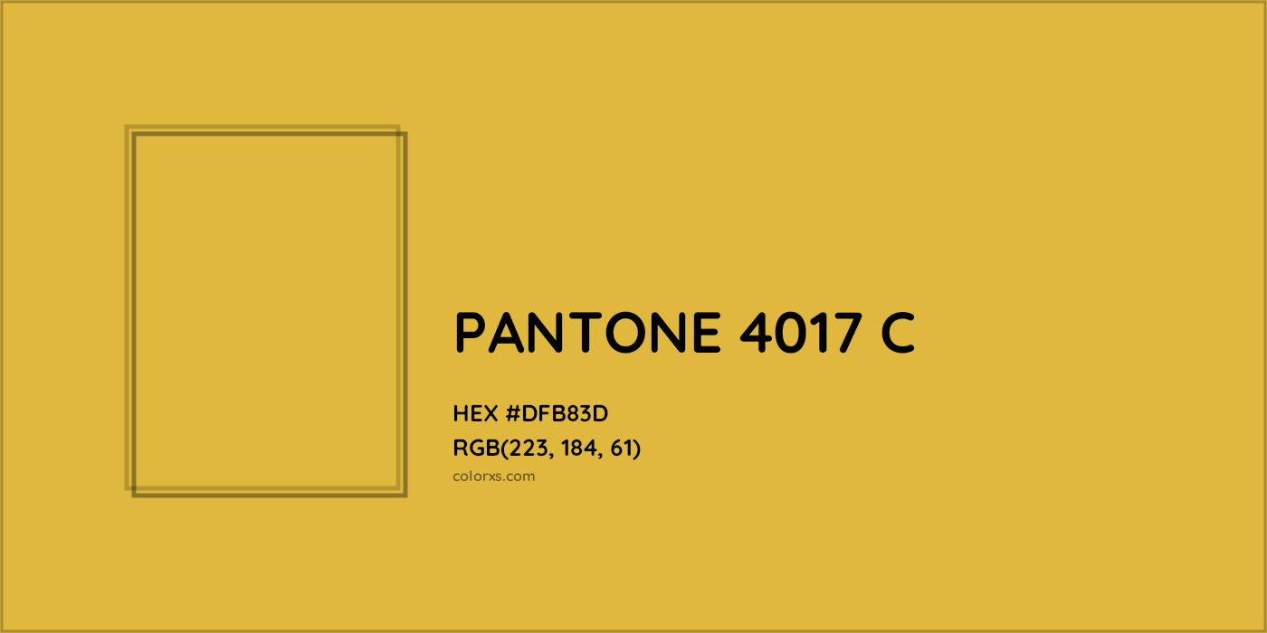 HEX #DFB83D PANTONE 4017 C CMS Pantone PMS - Color Code