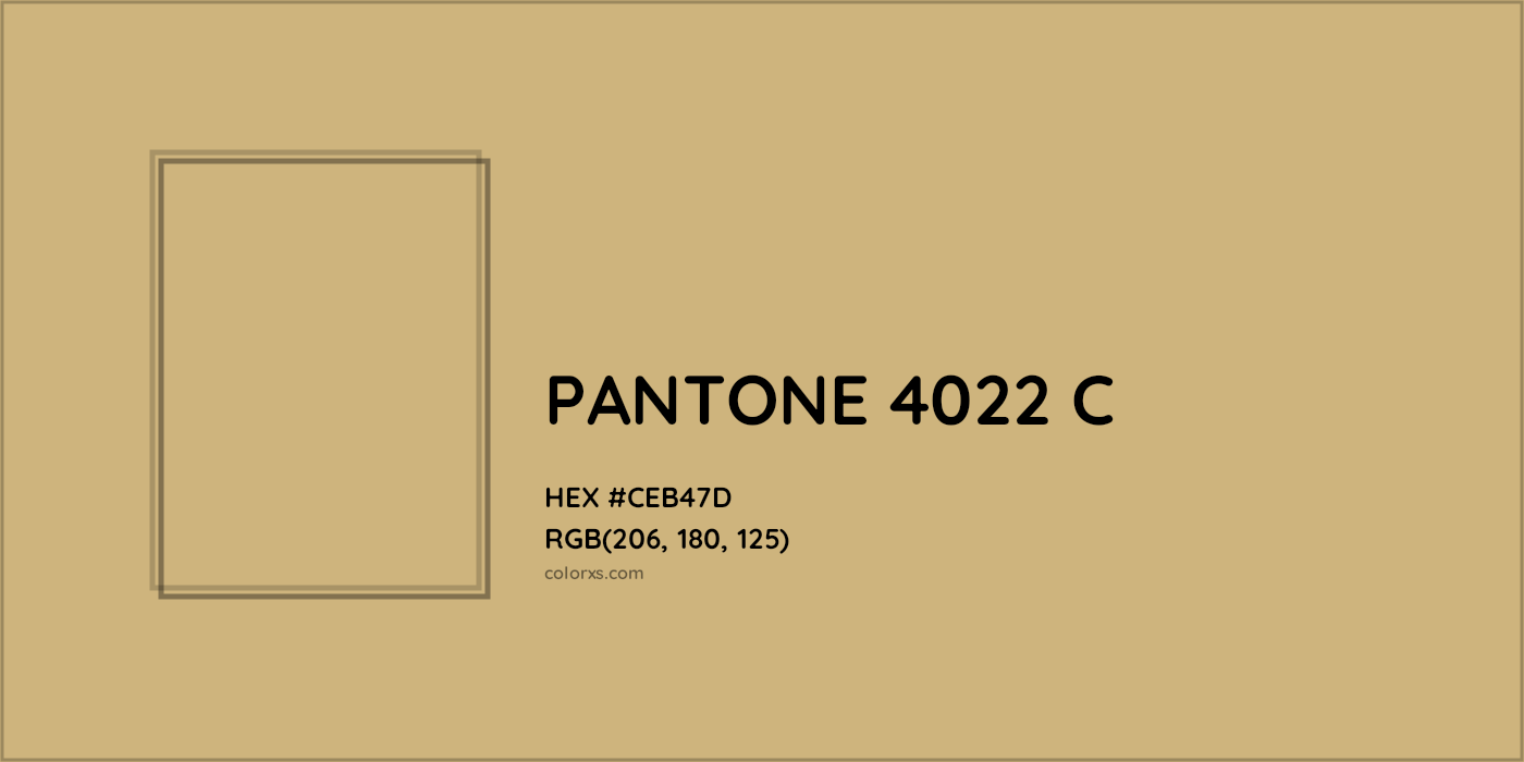 HEX #CEB47D PANTONE 4022 C CMS Pantone PMS - Color Code