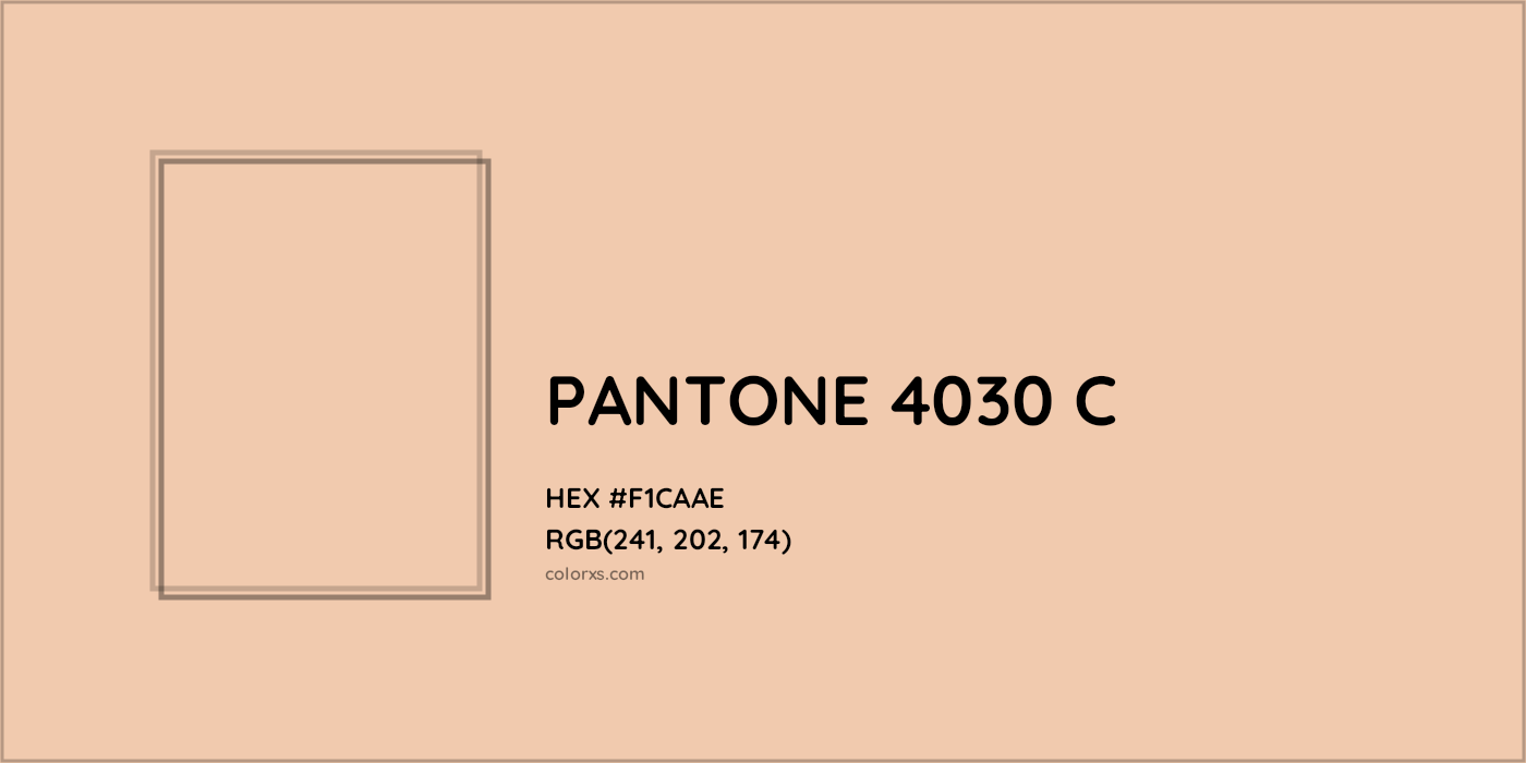 HEX #F1CAAE PANTONE 4030 C CMS Pantone PMS - Color Code