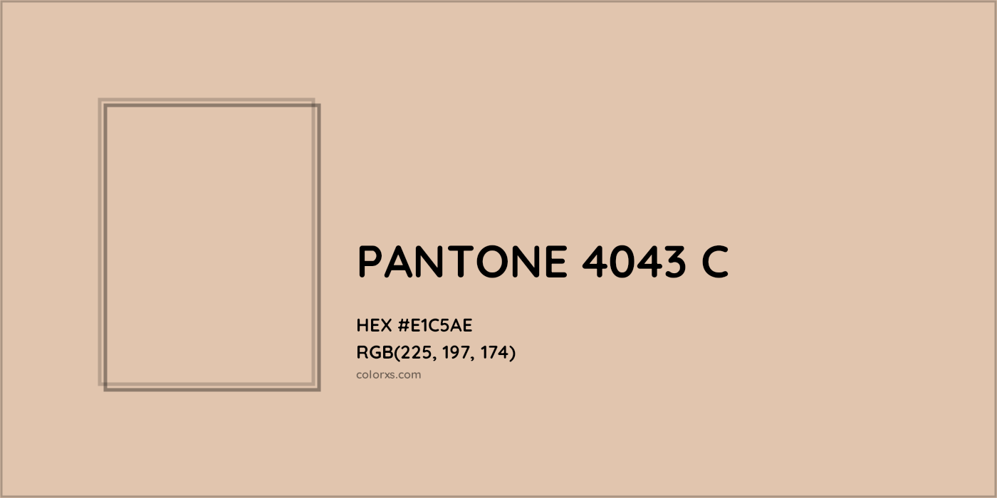 HEX #E1C5AE PANTONE 4043 C CMS Pantone PMS - Color Code
