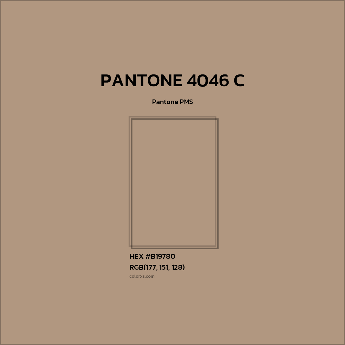 HEX #B19780 PANTONE 4046 C CMS Pantone PMS - Color Code