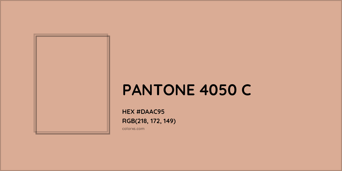 HEX #DAAC95 PANTONE 4050 C CMS Pantone PMS - Color Code