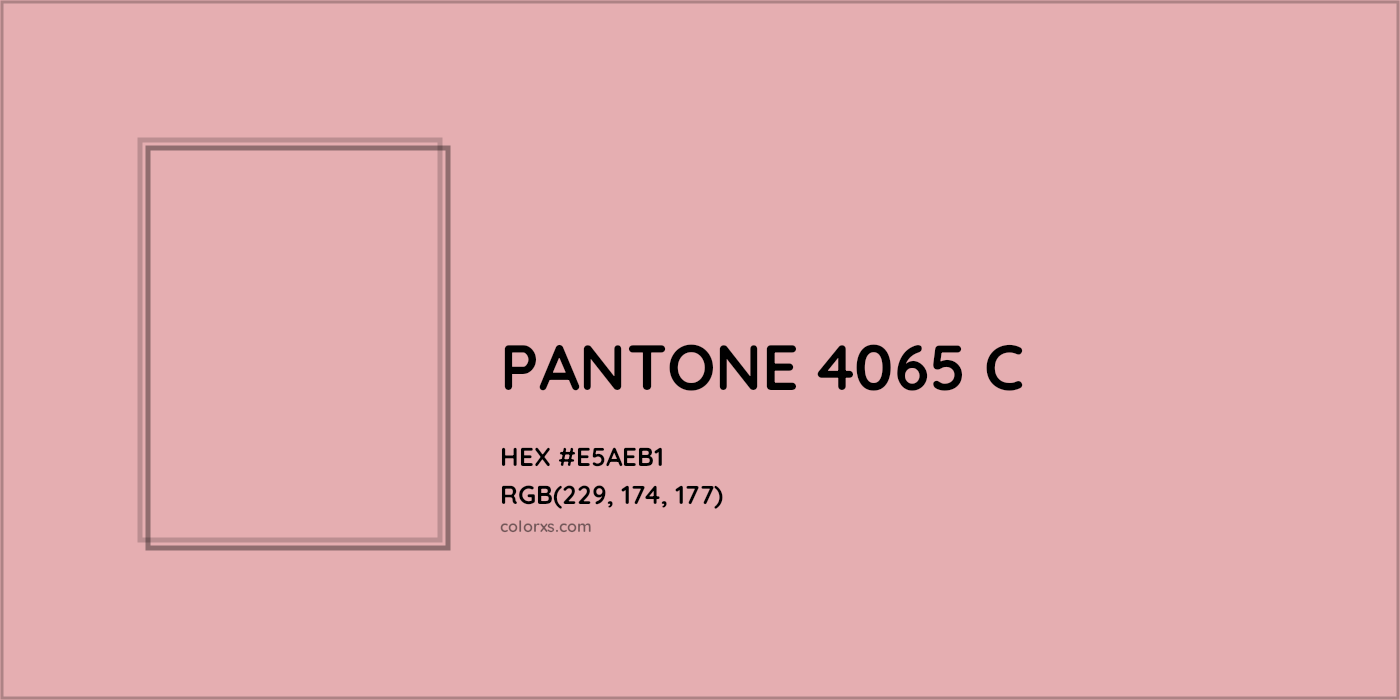 HEX #E5AEB1 PANTONE 4065 C CMS Pantone PMS - Color Code