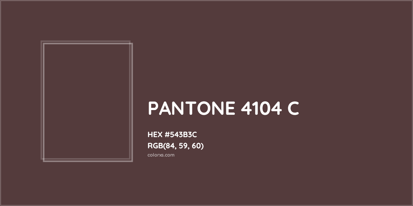 HEX #543B3C PANTONE 4104 C CMS Pantone PMS - Color Code