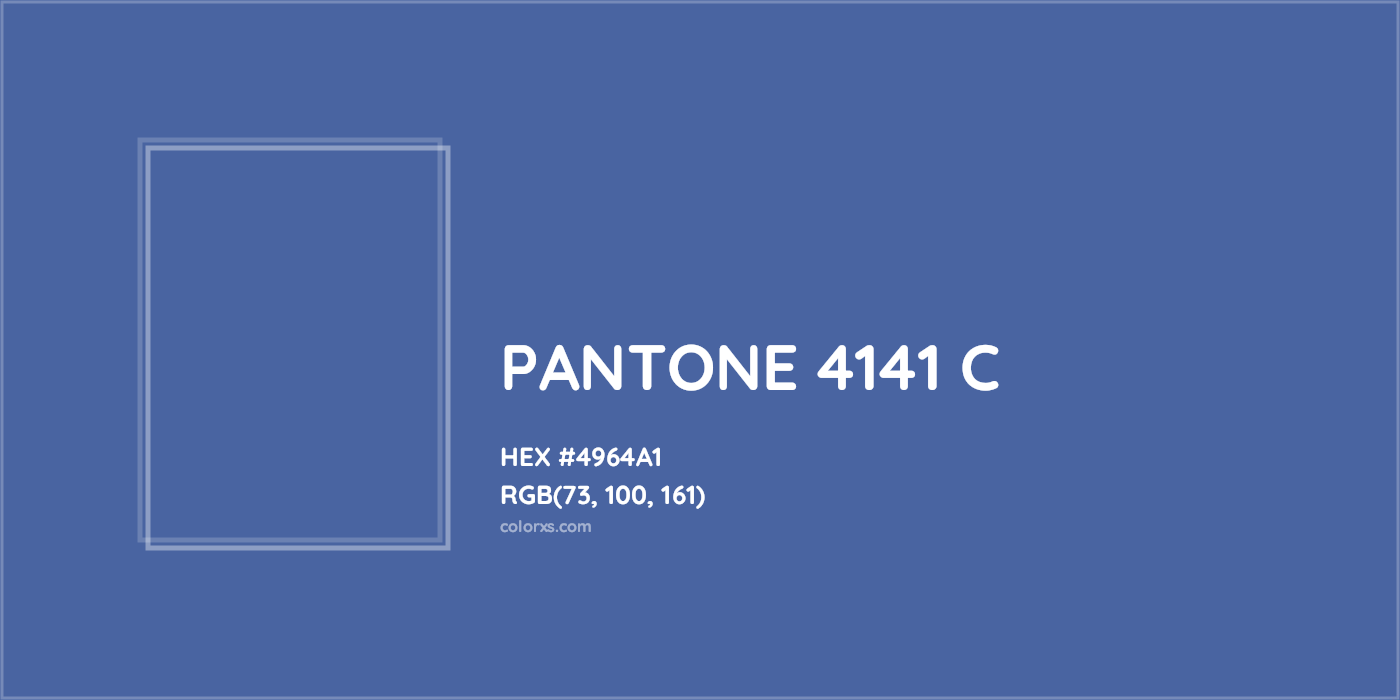 HEX #4964A1 PANTONE 4141 C CMS Pantone PMS - Color Code