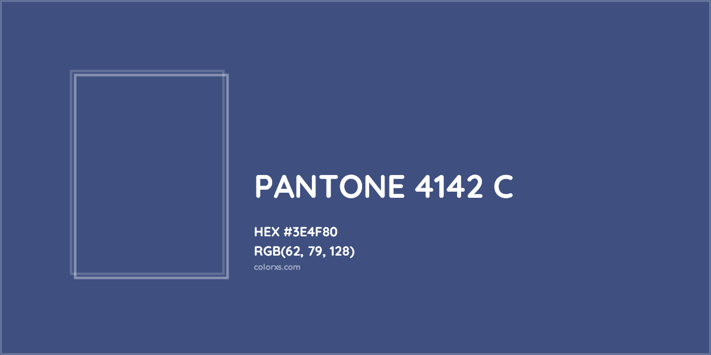 HEX #3E4F80 PANTONE 4142 C CMS Pantone PMS - Color Code