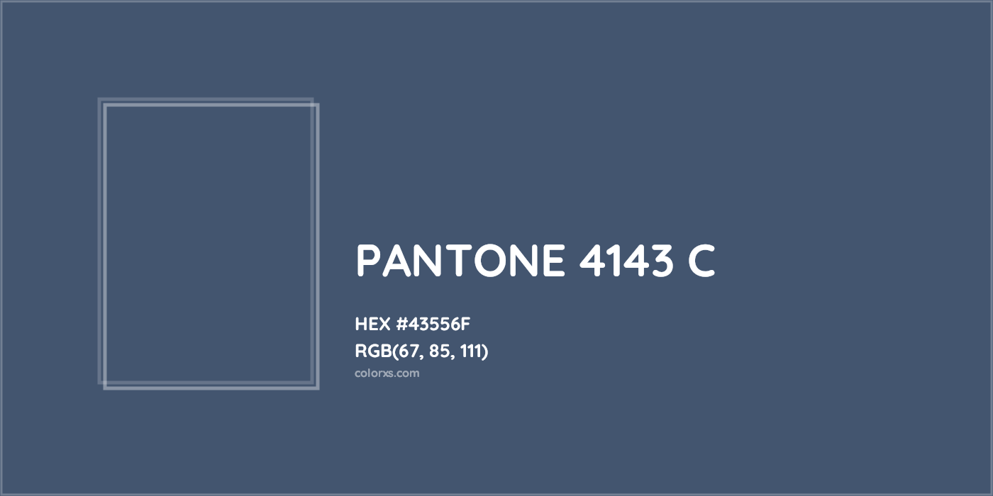 HEX #43556F PANTONE 4143 C CMS Pantone PMS - Color Code