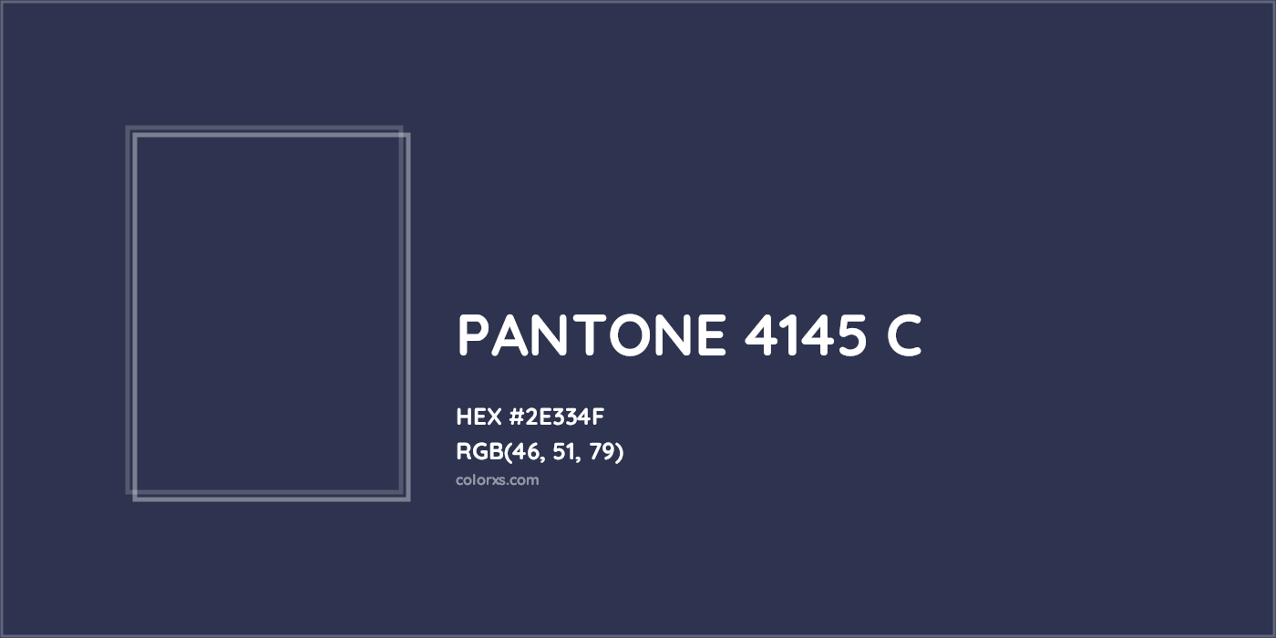 HEX #2E334F PANTONE 4145 C CMS Pantone PMS - Color Code