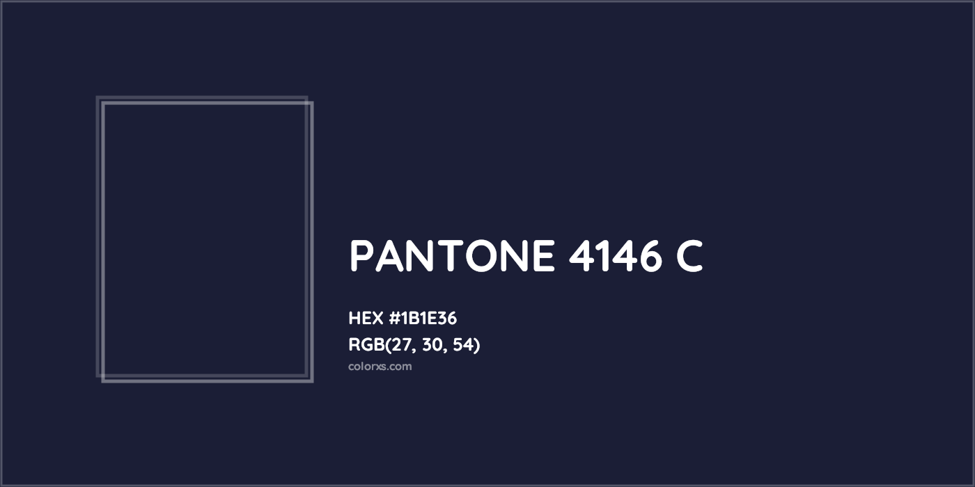 HEX #1B1E36 PANTONE 4146 C CMS Pantone PMS - Color Code