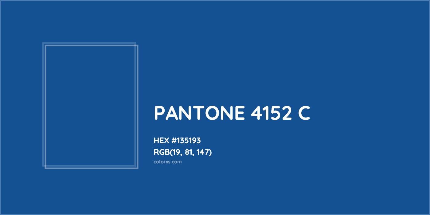 HEX #135193 PANTONE 4152 C CMS Pantone PMS - Color Code