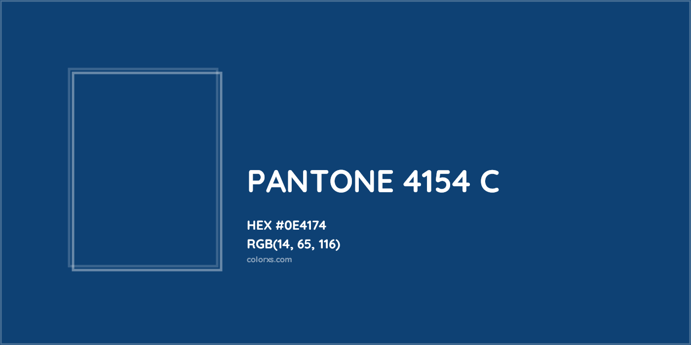 HEX #0E4174 PANTONE 4154 C CMS Pantone PMS - Color Code