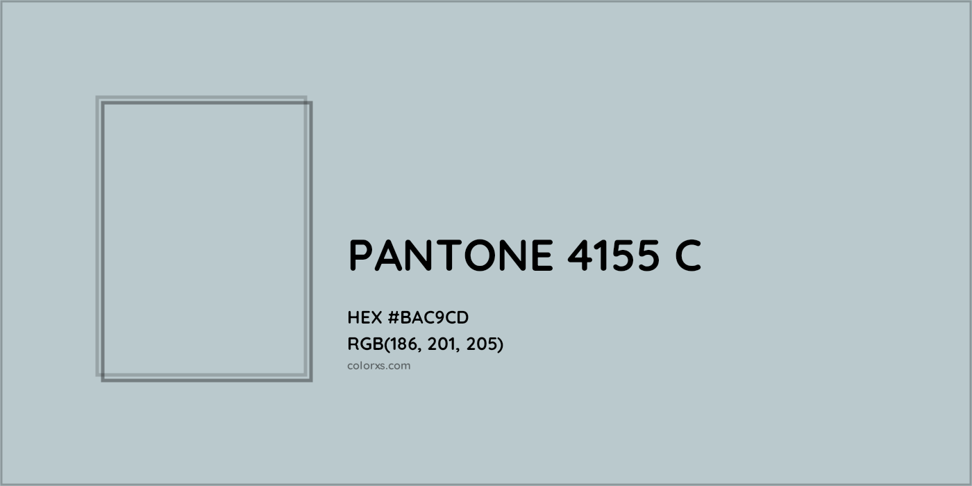 HEX #BAC9CD PANTONE 4155 C CMS Pantone PMS - Color Code